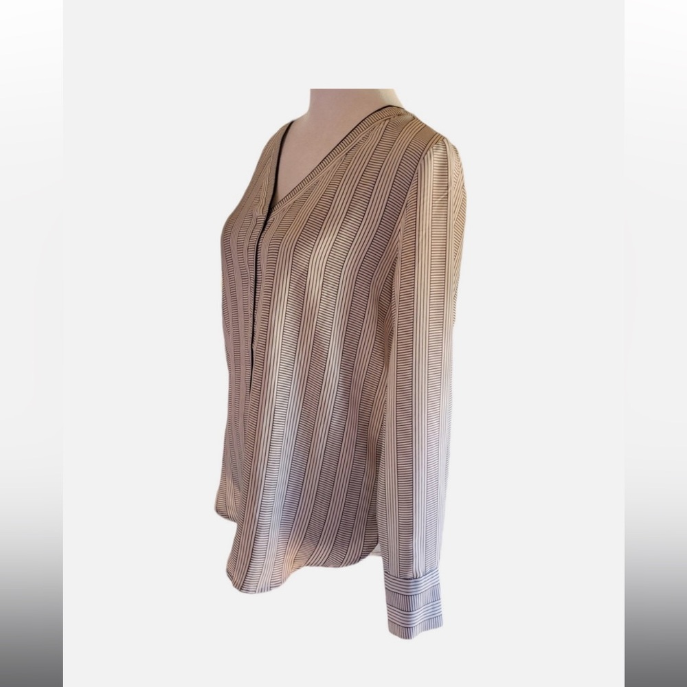 Ann Taylor Women's Lightweight Pinstripe V-Neck Blouse